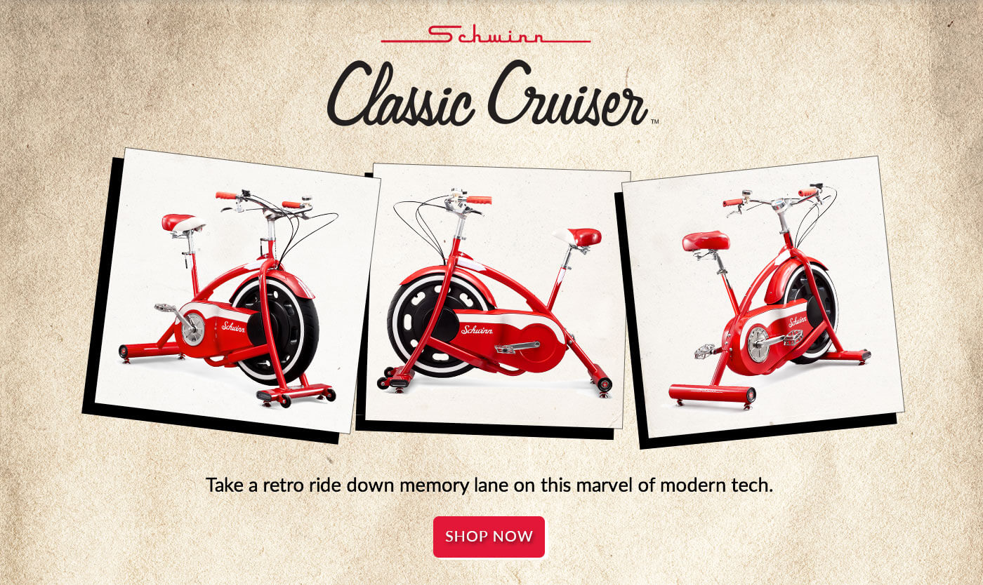 schwinn classic cruiser exercise bike red
